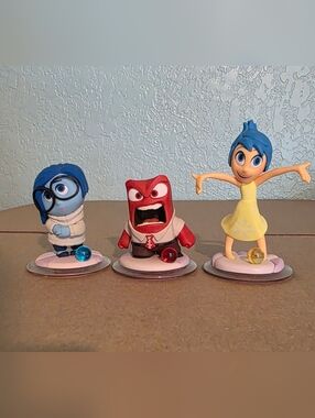 3 Disney Infinity Inside Out Figures Lot – Joy, Sadness and  Anger